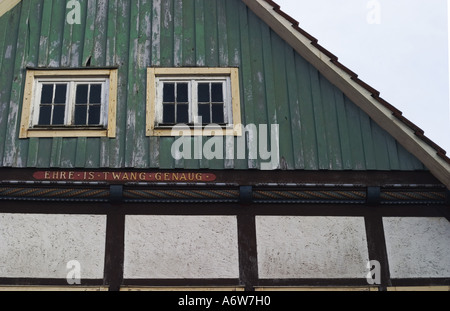 Dettagli architettonici di una tradizionale casa tedesca in Westfalia Foto Stock