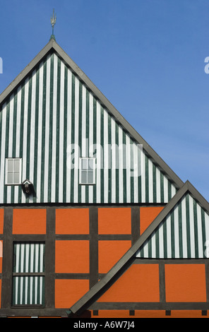 Dettagli architettonici di una tradizionale casa tedesca in Westfalia Foto Stock
