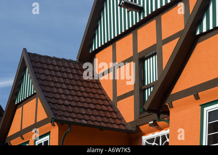 Dettagli architettonici di una tradizionale casa tedesca Foto Stock