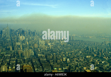 New York Stati Uniti d'America l'inquinamento sulla città Foto Stock