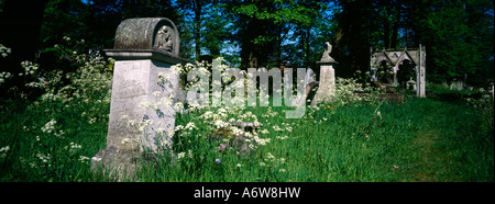 Early Victorian cimitero Kensal Green Londra Foto Stock