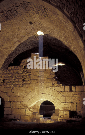 Medio Oriente, Siria, Krak de Chevaliers. Conservato castello crociato Foto Stock