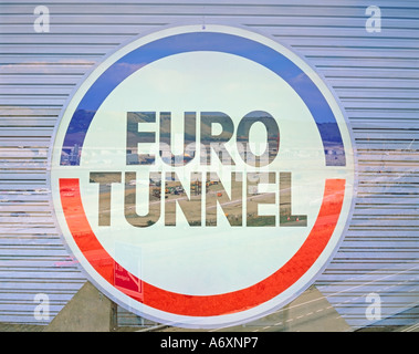 Canale di costruzione di Tunnel Rail Terminal Folkestone nel Kent REGNO UNITO Foto Stock