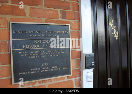 Historic Dexter Avenue King Memorial chiesa battista Foto Stock