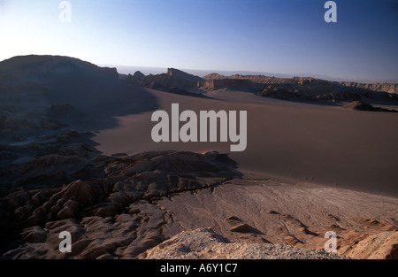 Un'area generalmente noto come l'Anfiteatro Valle de Luna deserto di Atacama N Cile Foto Stock