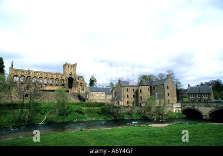 Jedburgh Abbey confini Scozia fondata dal re David Foto Stock