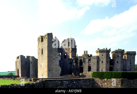 Castello del Galles Raglan Oliver Cromwell guerra lealista Foto Stock