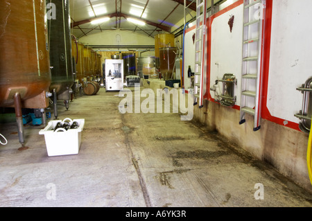 Domaine clos Marie. Pic St Loup. Languedoc. Fermentazione in cemento e vasche di stoccaggio. La Francia. L'Europa. Foto Stock