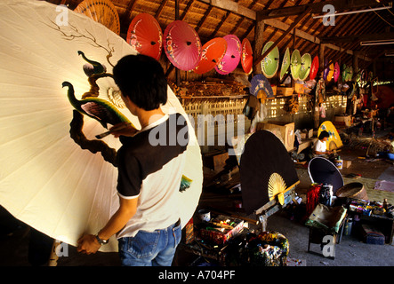 Bo Sang Ombrello Village Chang Mai Thailandia Thai Foto Stock