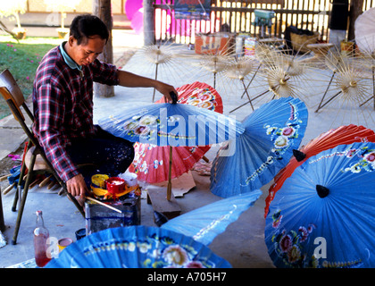 Bo Sang Ombrello Village Chang Mai Thailandia Thai Foto Stock