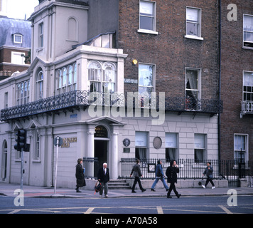 1 Merrion Square la casa di famiglia di Oscar Wilde a Dublino Irlanda Foto Stock