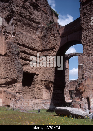 Roma, lazio, Italy. Terme, o terme di Caracalla. Inizio 3rdC BC Foto Stock