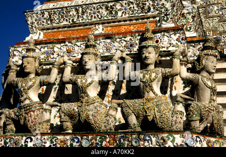 Tailandia Bangkok Wat Arun Thai tempio buddista Foto Stock