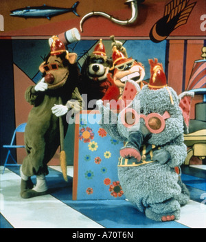 BANANA si divide - NOI TV serie 1968-1970 con da sinistra Drooper, Fleegle, bingo e Snorky Foto Stock