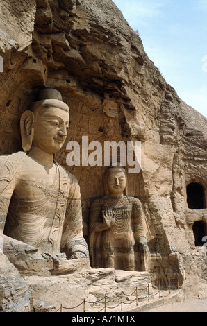 Geografia / viaggio, Cina, Datong, provincia Shanxi, grotte di Yungang, DC quinto / sesto secolo, grotta n. 20, Foto Stock