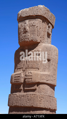 Monolito Tiwanaku Bolivia Foto Stock