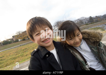 Bambini sorridenti Foto Stock
