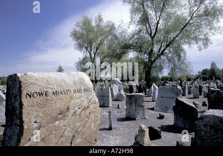 L'Europa, Polonia, Mazovia Orientale; Treblinka resti del sito; WW2 campo di concentramento, 17.000 Memoriale di pietra Foto Stock