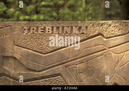 L'Europa, Polonia, Mazovia orientale Treblinka, sito resti WW2 campo di concentramento; segno di camp Foto Stock