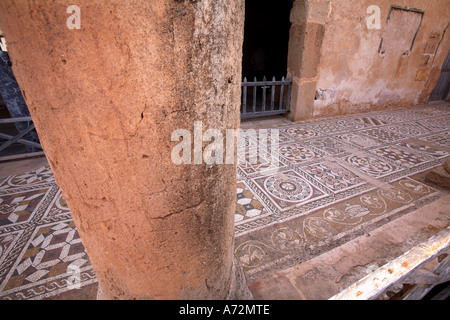 L'unica villa romana Silene vicino a Leptis Magna in Libia Foto Stock