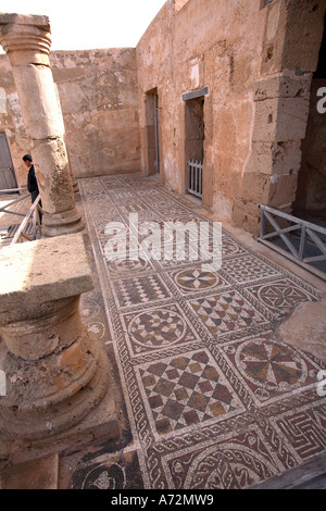 L'unica villa romana Silene vicino a Leptis Magna in Libia Foto Stock