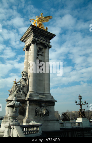 Alexandre 3 ponte sulla Senna a Parigi Foto Stock