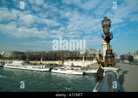 Alexandre 3 ponte sulla Senna a Parigi Foto Stock