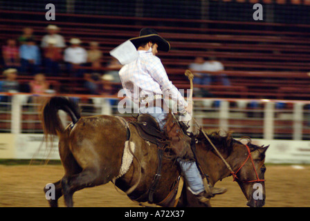 Il cowboy texano rodeo in Bandera Texas Foto Stock