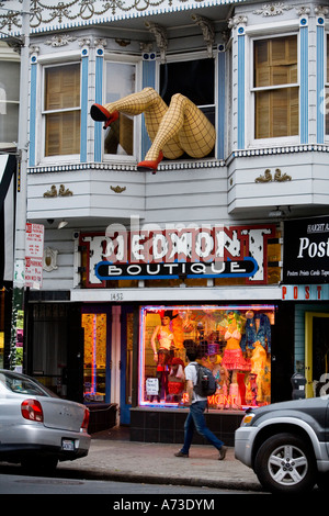 Street a Haight Ashbury quartiere San Francisco California USA Foto Stock