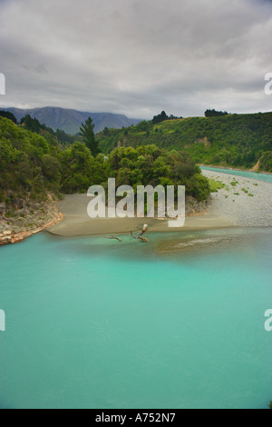 Rakaia Gorge, Rakaia river in South Island, in Nuova Zelanda, Foto Stock