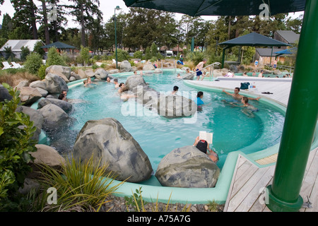 Hanmer Springs Piscine Termali e Spa Hanmer Isola del Sud della Nuova Zelanda Foto Stock