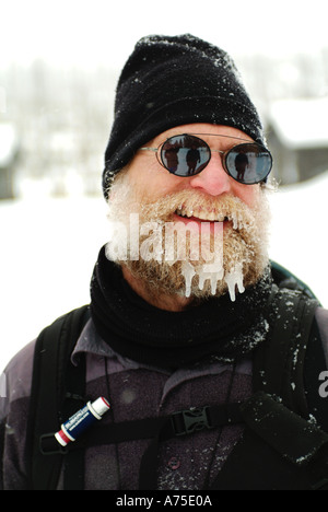 Cross Country sciatore nel Parco Nazionale di Yellowstone Wyoming Foto Stock