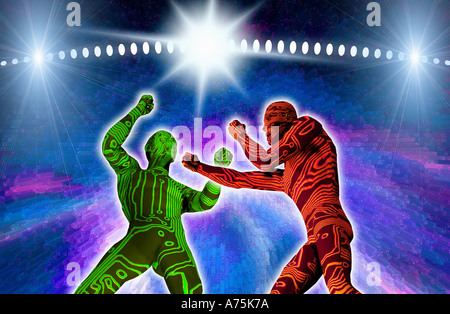 Protezione del computer lotta programmi distruttivi Foto Stock