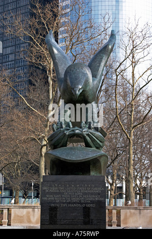 Memoriale alla Seconda guerra mondiale in New York Battery Park Foto Stock