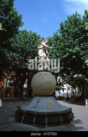 Statua della Dea del mare Anfitrite a Agde Foto Stock