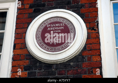 Dr Samuel Johnson House London REGNO UNITO Foto Stock