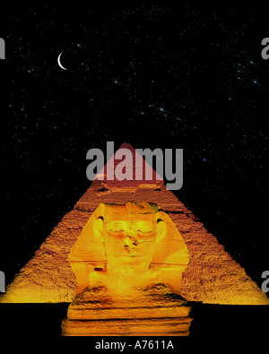 La Sfinge,Giza, Egitto Foto Stock
