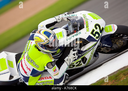 James Toseland, Mondo Super Bike Championship 2007, round 3, Donington Park, Leicestershire. Equitazione per Hanspee Ten Kate Honda Foto Stock