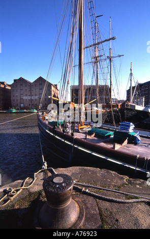 Tall Ships in Gloucester Docks Foto Stock