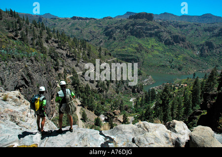 Rappel a Caidero de la Presa de las niñas GRAN CANARIA Isole Canarie Spagna Foto Stock