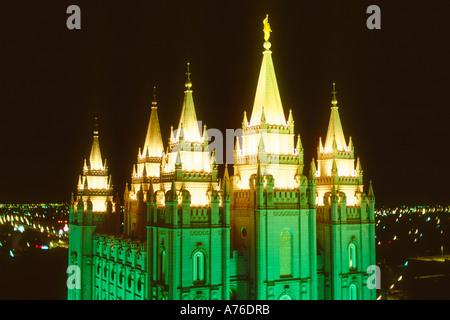 Tempio mormone di Salt Lake City, Utah USA Foto Stock