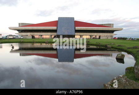 Islanda Reykjavik aeroporto Keflavic al crepuscolo Foto Stock