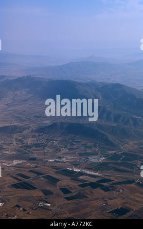 Vista aerea del monutains, Costa Blanca, Spagna. Foto Stock