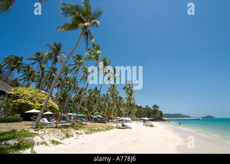Cape Panwa Beach al di fuori del Cape Panwa Hotel Phuket, Tailandia Foto Stock