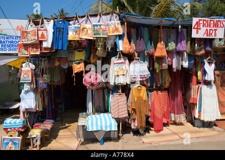 Negozio nel centro del villaggio di Palolem, Goa Sud, Goa, India Foto Stock