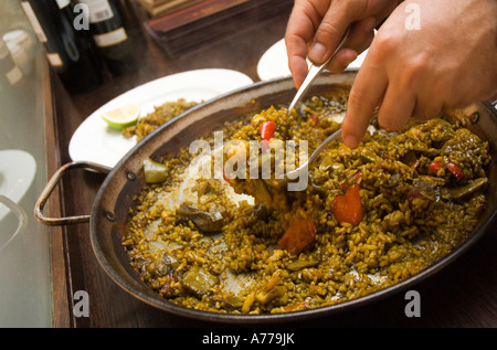 Riso con verdure El Pernil Ristorante ELCHE Alicante provincia di Valencia Comunità Autonome della Spagna Foto Stock