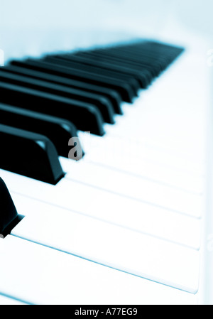 Tasti di pianoforte. Foto di Patrick patricksteel in acciaio Foto Stock