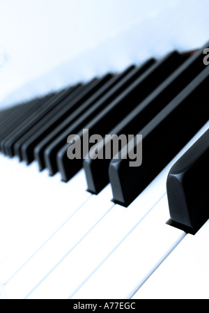 Tasti di pianoforte. Foto di Patrick patricksteel in acciaio Foto Stock