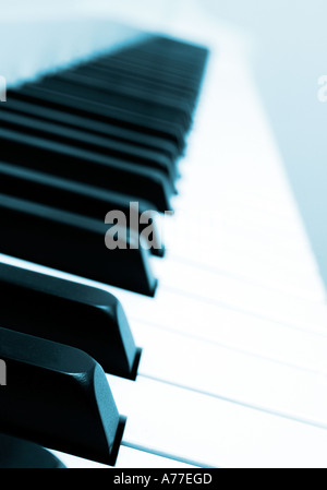 Tasti di pianoforte. Foto di Patrick patricksteel in acciaio Foto Stock