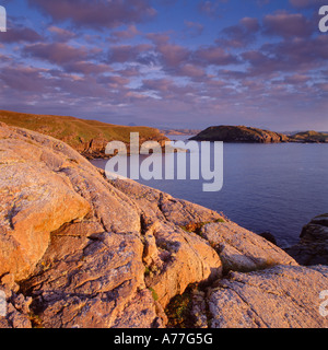 Paesaggi costieri nei pressi di Sheigra, Kinlochbervie, Sutherland, Highland, Scotland, Regno Unito Foto Stock